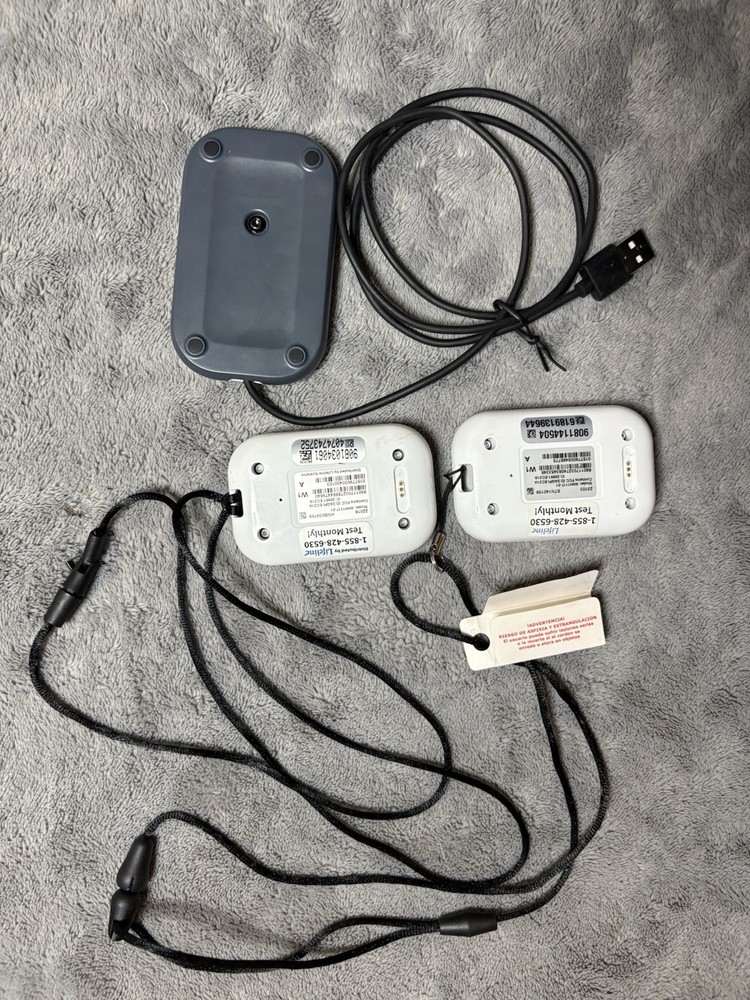 Lifeline Monitored Alert System Wireless Panic Button Pendants Base Station