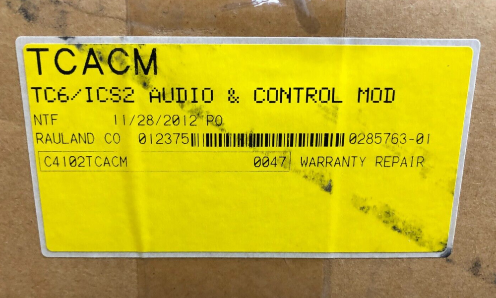 Rauland-Borg TCACM Audio & Control Module TC6/ICS2