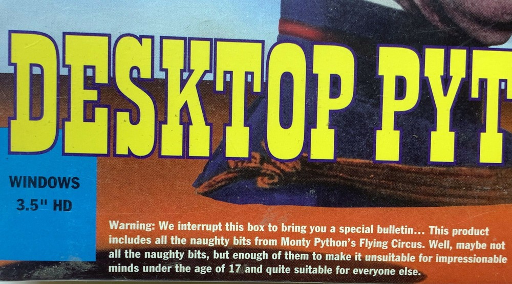 Monty Python's Flying Circus Desktop Pythonizer 3.5" HD floppy disk1995 New!