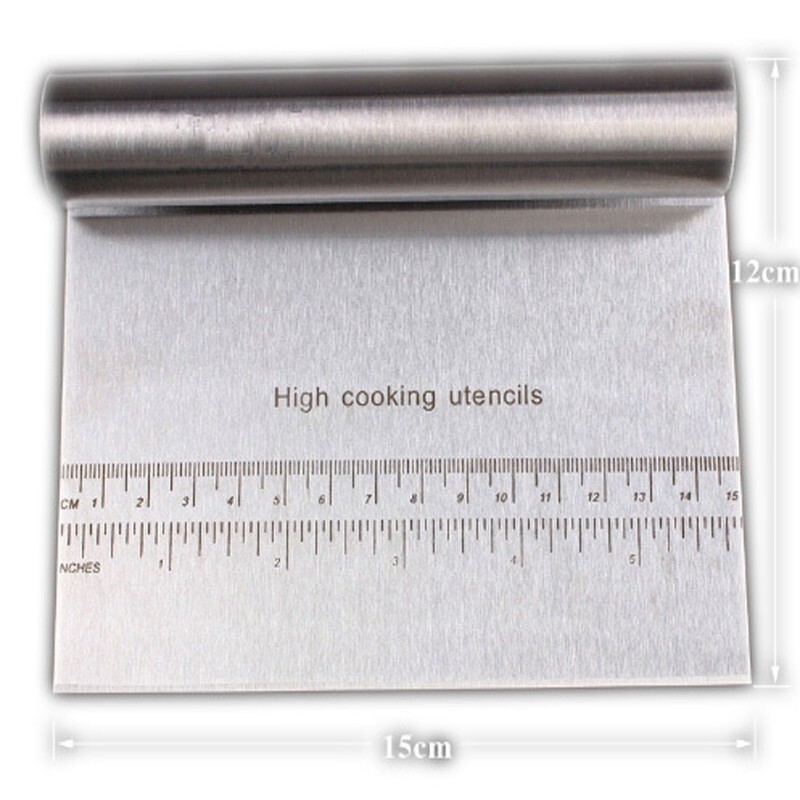 2PCS Dough Knife Dough Pastry Scraper Stainless Steel Dough Pastry Cutter