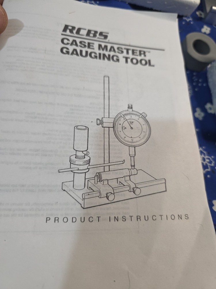 RCBS CASE MASTER GAUGING TOOL CASE NECK CONCENTRICITY THICKNESS LENGTH GAGE