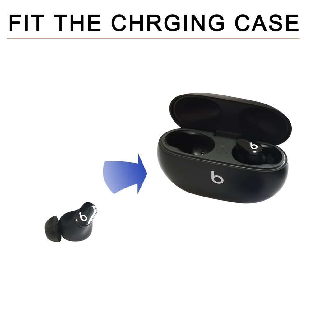 Memory Foam Ear Tips for Beats Earbuds - Universal Replacement LMS, Black