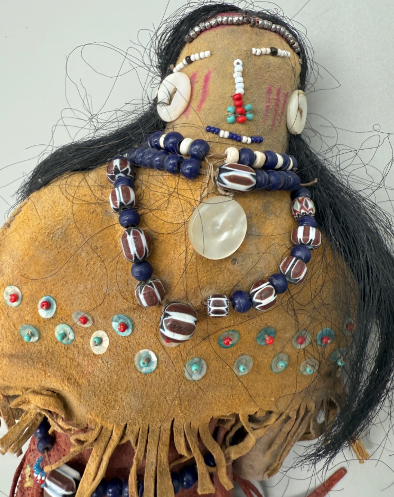 Antique Lakota Sioux Native American Double Sided Doll Anoglte 1890s Antique Dol