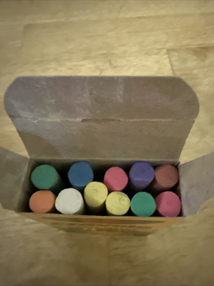Crayola Anti Dust Chalk Multi Colored 1997 Missing One Partially Used