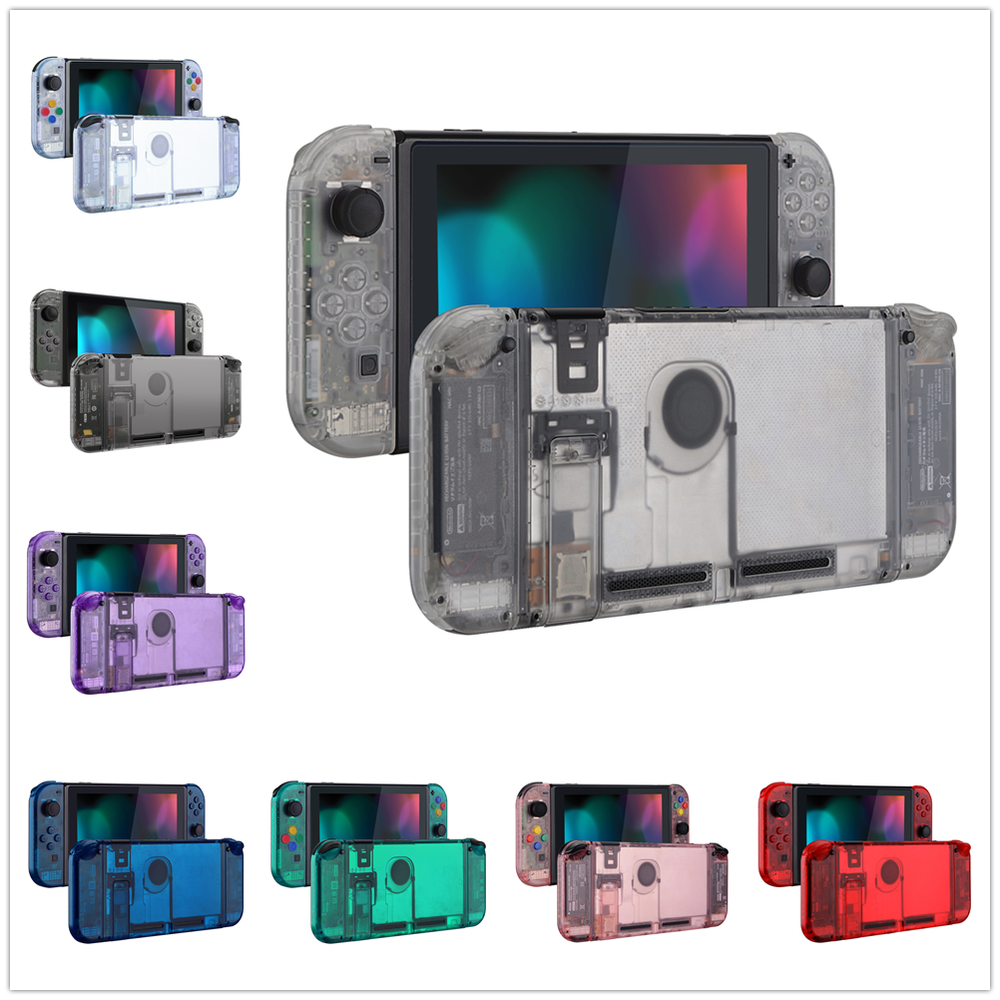 Replacement Full Housing Shell Joy-Con Clear Cover Buttons for Nintendo Switch