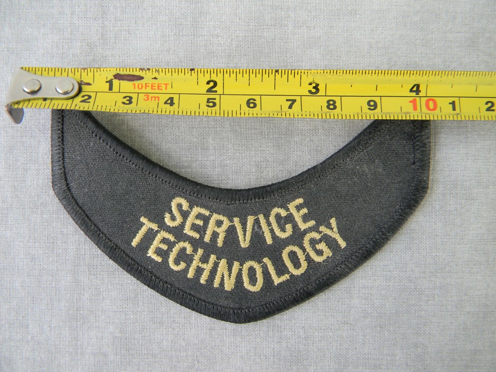 SERVICE TECHNOLOGY rocker patch dark gray, black edging