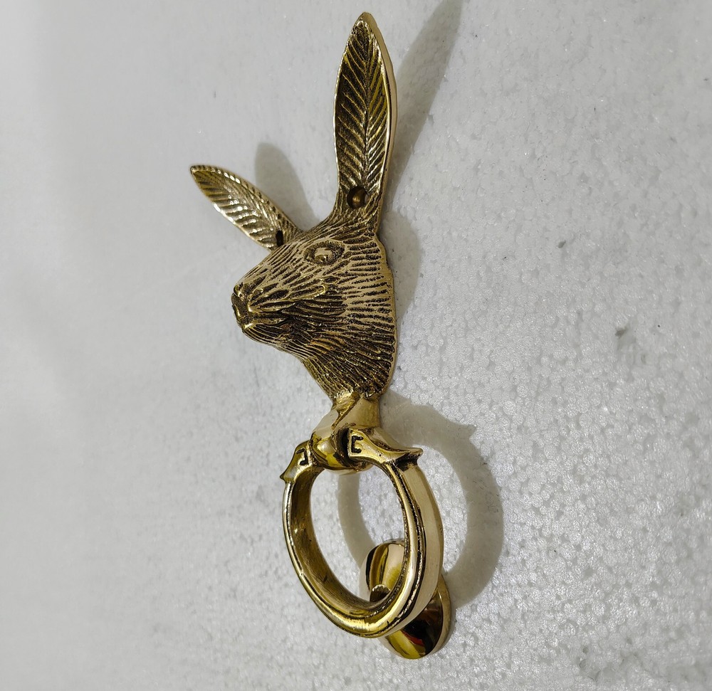 Brass Rabbit Door Knocker Decorative Hare Solid Brass knockers