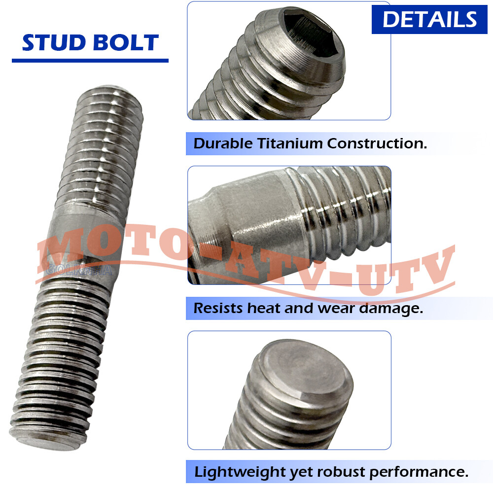 Titanium Head Pipe Exhaust Stud Bolt Gaskets Kit for Yamaha WR400F WR426F WR450F