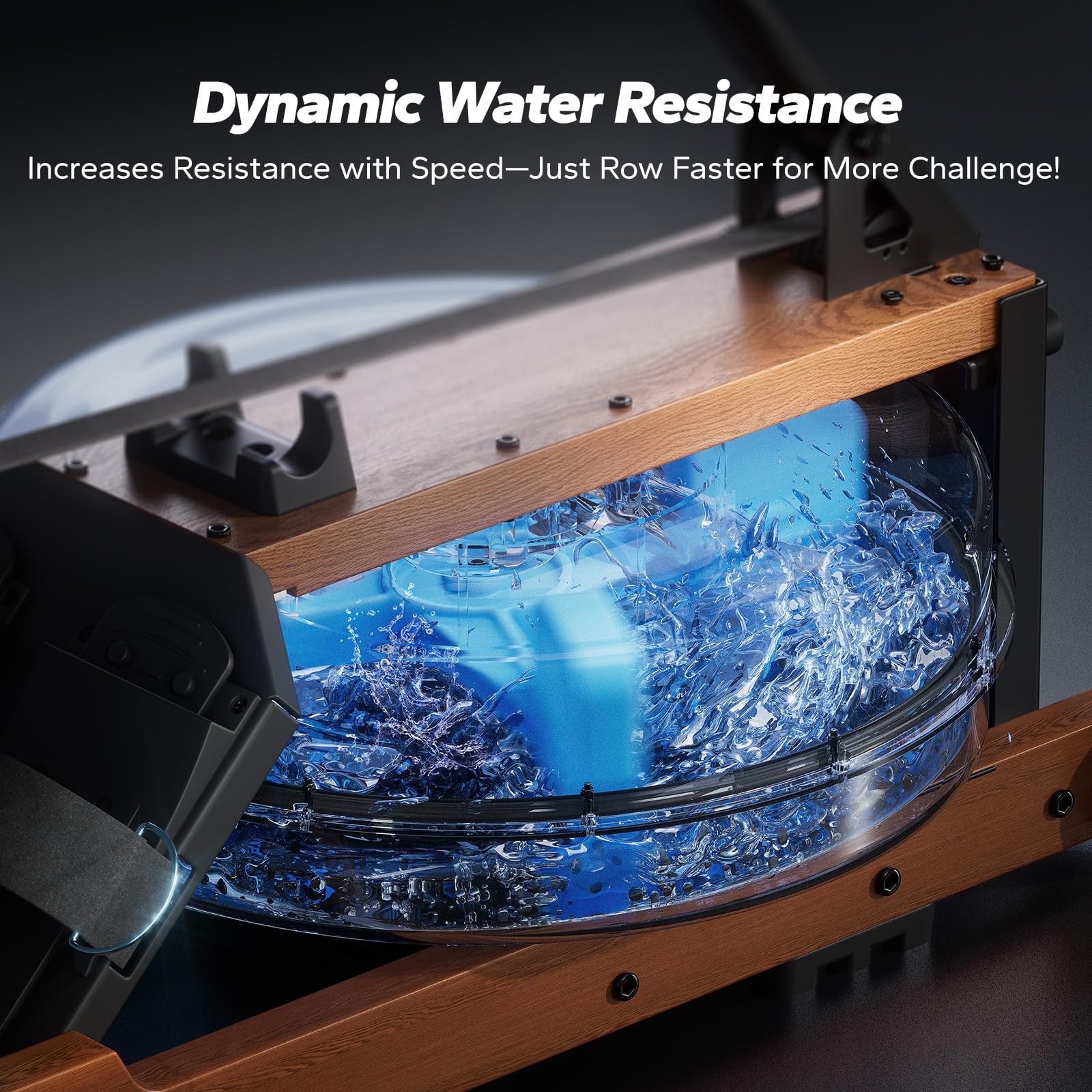 Water Rowing Machines for Home Foldable Row Machine with 400LBS Weight Capacity