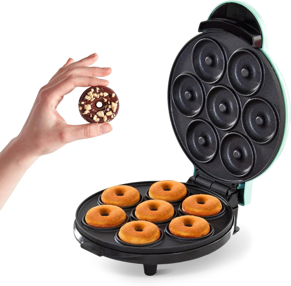 Express Mini Donut Maker - Homemade Dessert Maker - Features Double-Sided, Non-S
