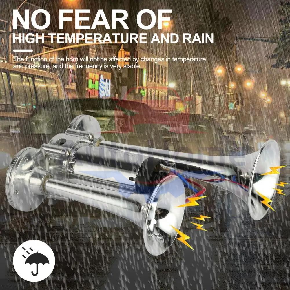 600DB Dual Trumpets Super Loud Car Electric Air Horn Truck Boat Train Speaker US