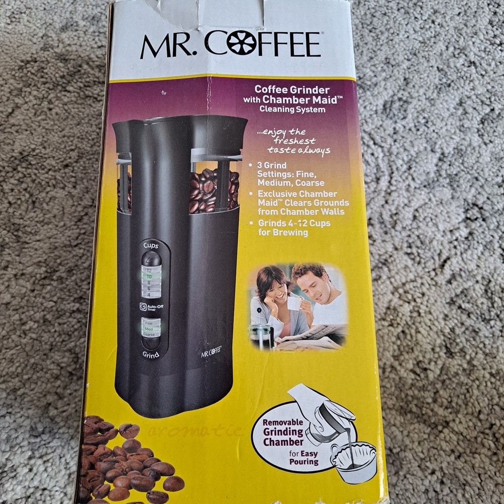 Mr. Coffee IDS77 Easy To Clean, Automatic Programmable Coffee Grinder, 4-12 Cups