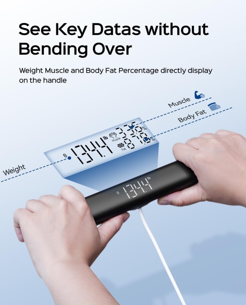 Tychesy Smart Scale with BMI, 8-Electrode Body Composition Analyzer. READ.