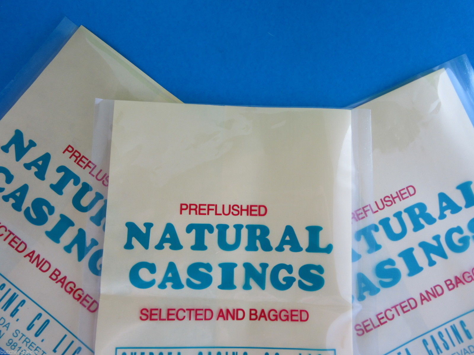 THREE FULL HANKS for 300+ Lbs of  Sausage   NATURAL Hog Casings Pre-Flushed Gut