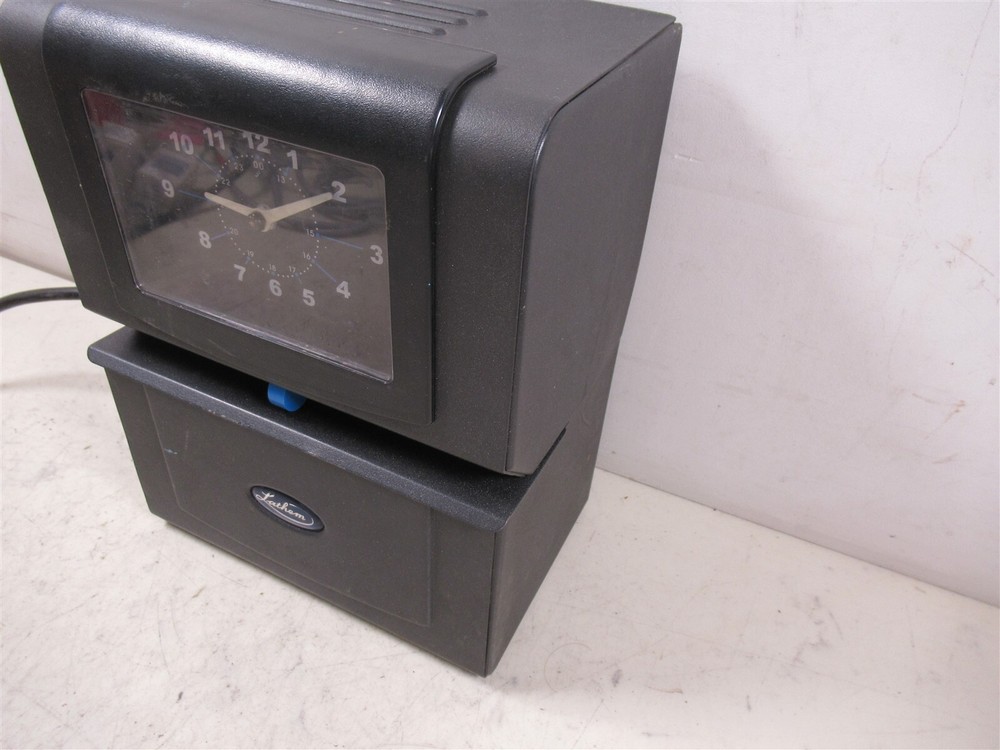 Lathem 4001 Time Recorder Automatic Punch Time Clock Analog Clock Face Unit