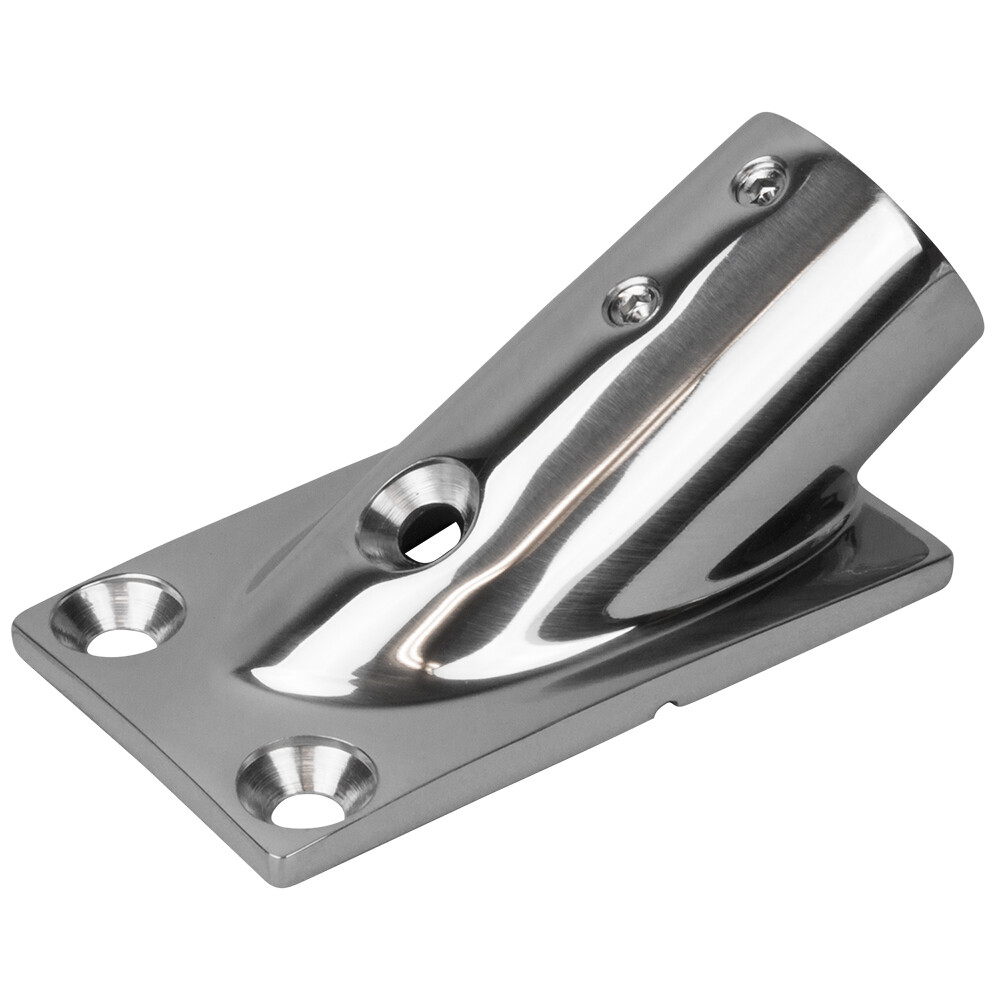 Sea-Dog Rail Base Fitting Rectangular Base 30 degree 316 Stainless Steel - 1-...