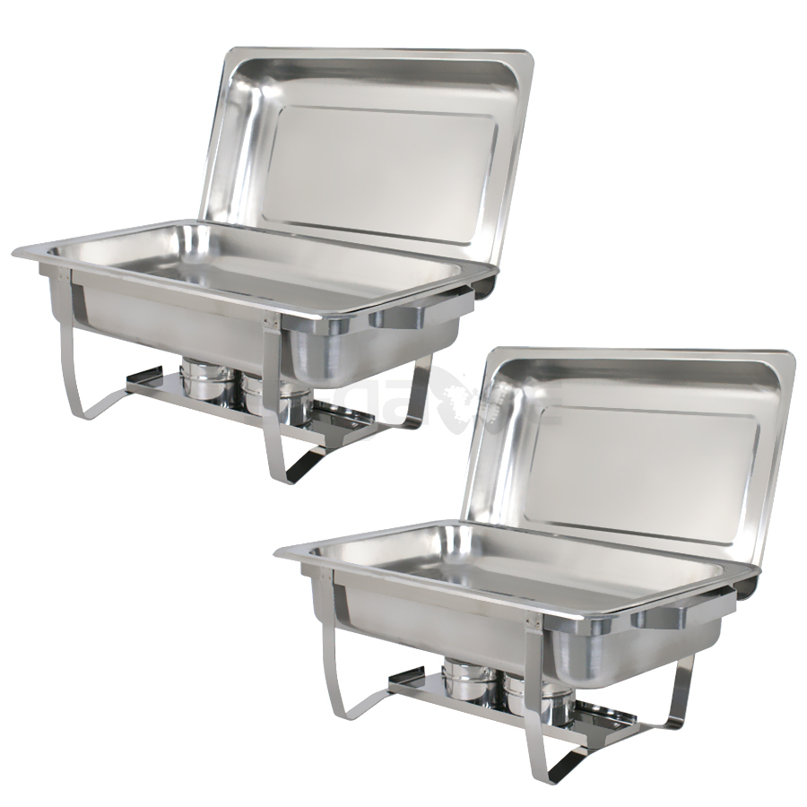 8 Quart Stainless Steel Rectangular Chafing Dish Full Size Buffet Catering