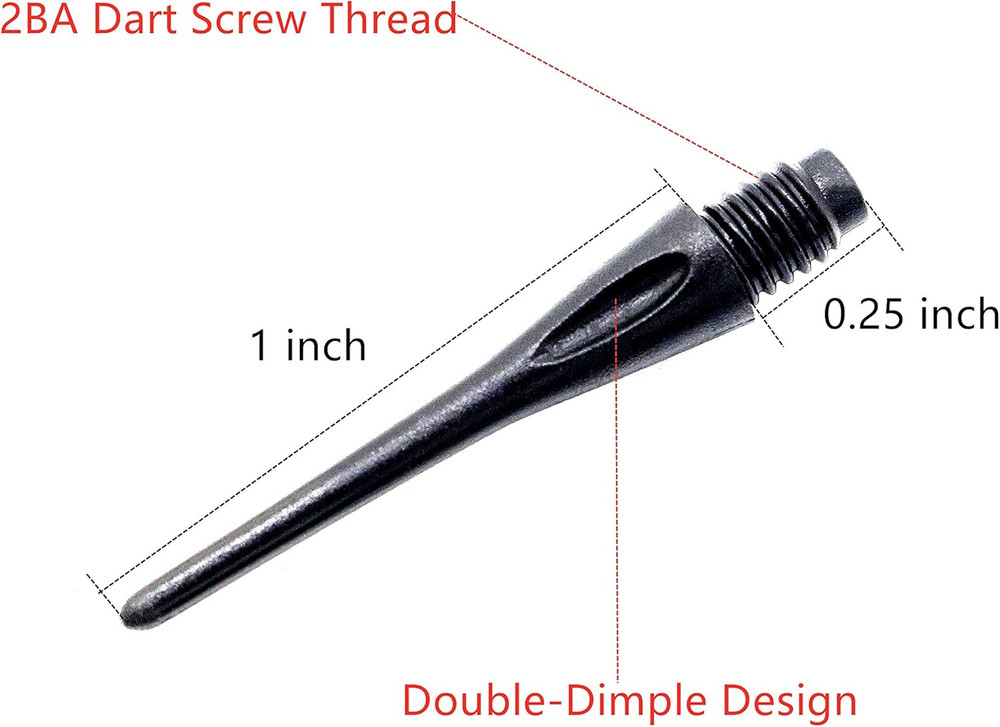 2BA Thread Plastic Tip Dart Points 300 Pack Soft Dart Tips Replacement Dart Acce