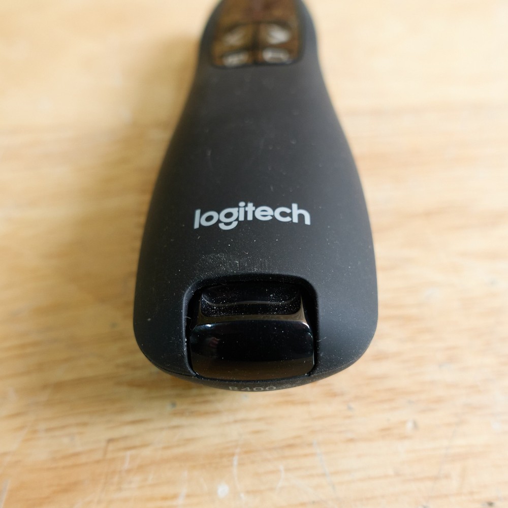 Logitech R400 Wireless Presenter Remote Control w/ USB Receiver - TESTED