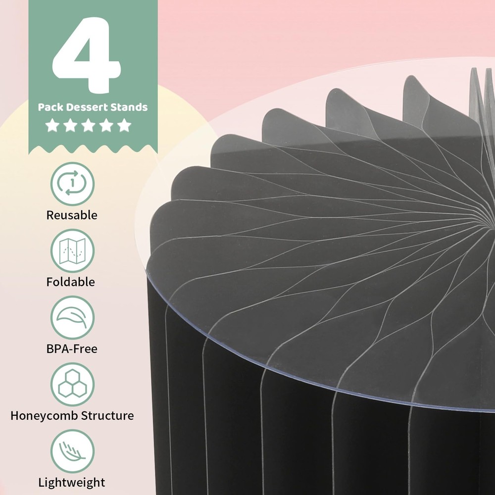 Buffet Risers Food Risers for Buffet Table Acrylic Risers Display Stands Tall...