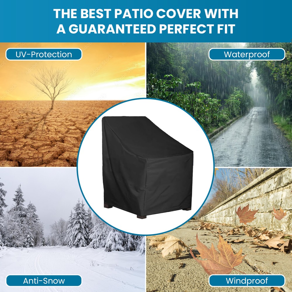 Waterproof Patio Chair Cover, Outdoor Furniture Cover for Lawn/Deck/Garden/Yard