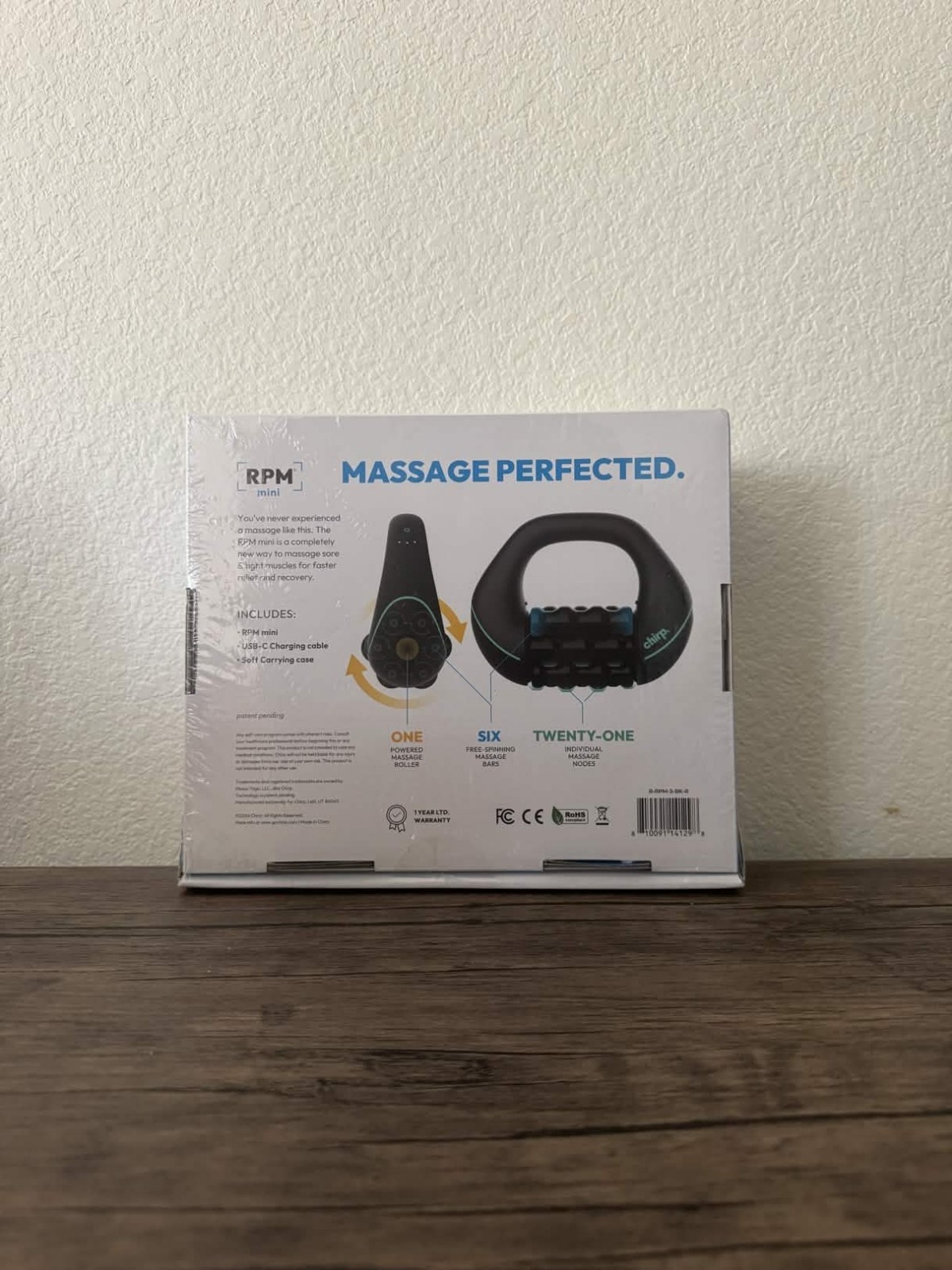 Chirp RPM Mini Powered Muscle Rolling Massager - 3 Speeds - NEW SEALED