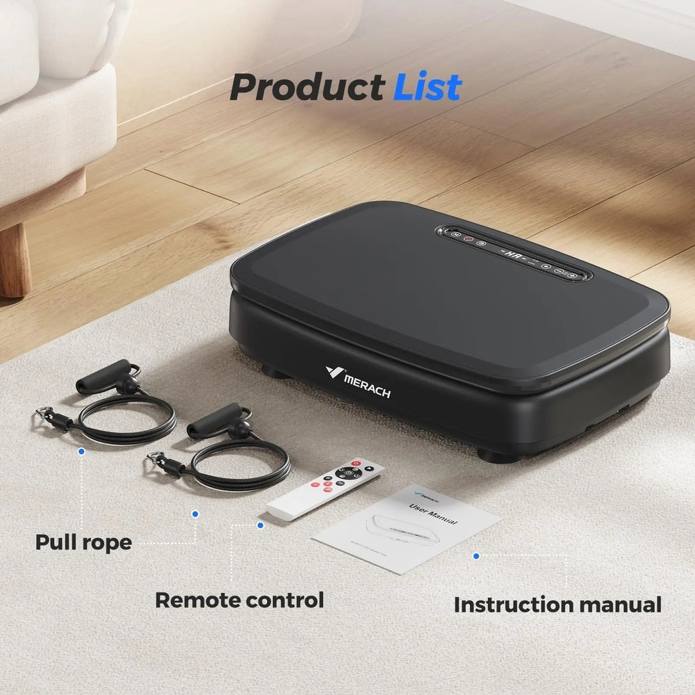 Vibration Plate Exercise Machine Whole Body Workout Power Platform Lymphatic