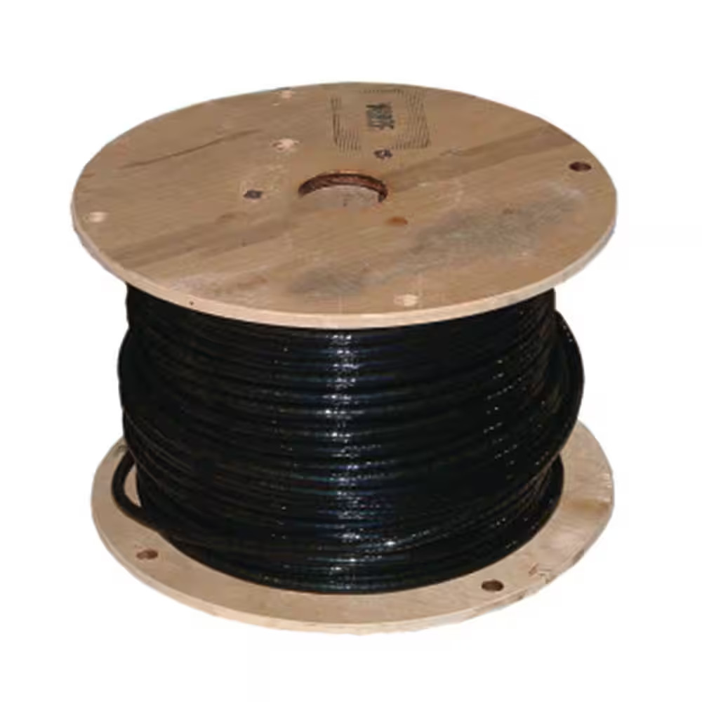 500 Ft. 2 Black Stranded AL Simpull THHN Wire