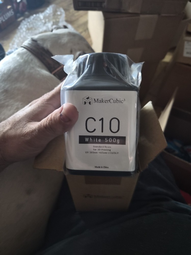 Makercubic 3d Printer Resin.  C10 White 500g