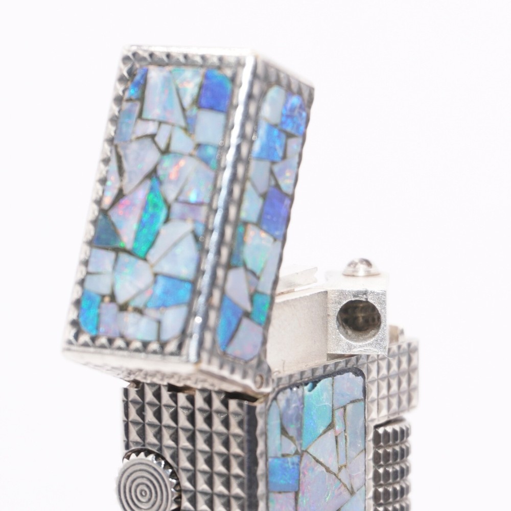 Dunhill Lighter Silver Hobnail Opal Pattern_Ultrasonically cleaned_Working