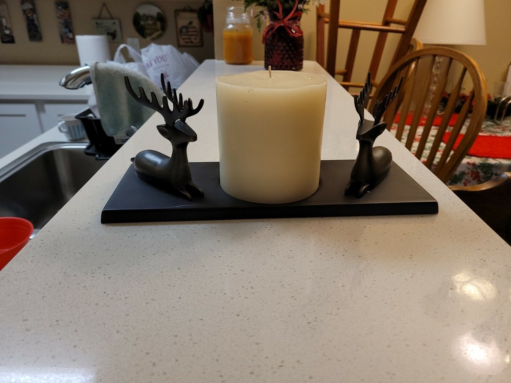 Table Decorative Deer Shadow Tealight Candle Holder