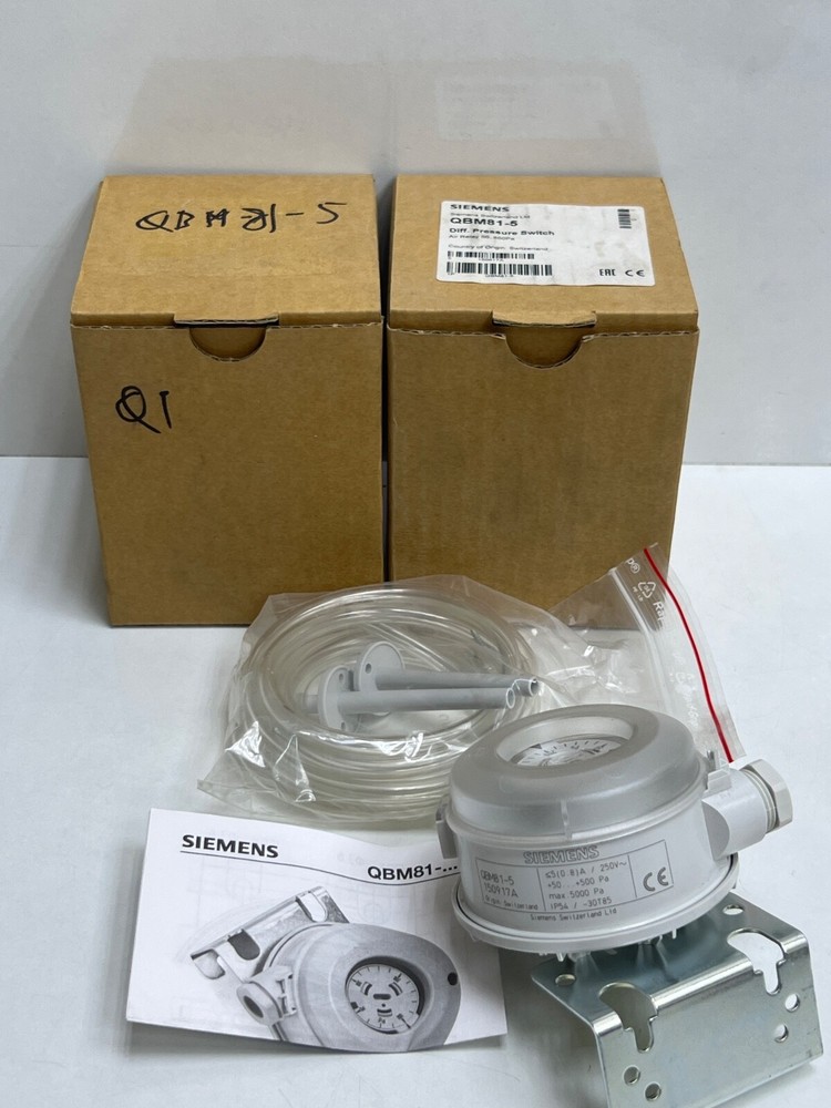 (LOT 2 PCS) SIEMENS QBM81-5 DIFF. PRESSURE SWITCH