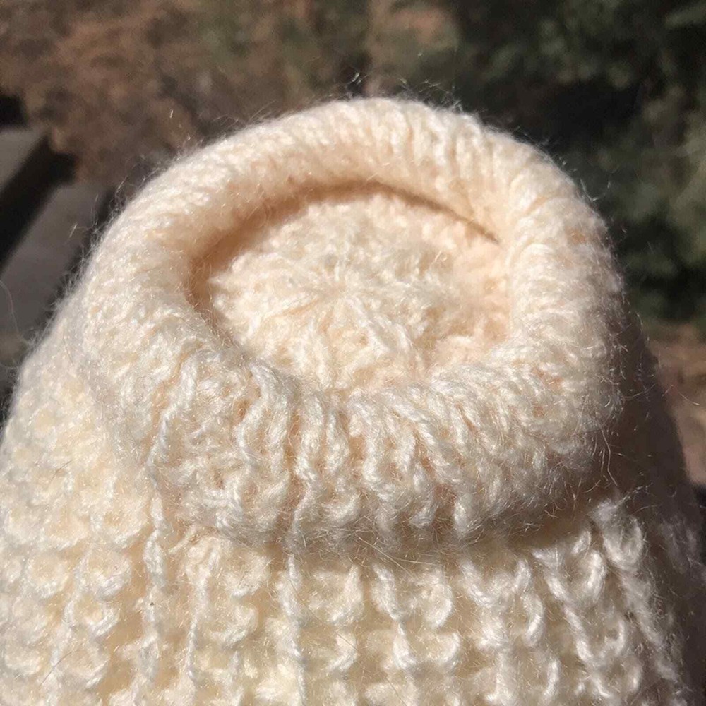 Cream Knit Hat Beanie