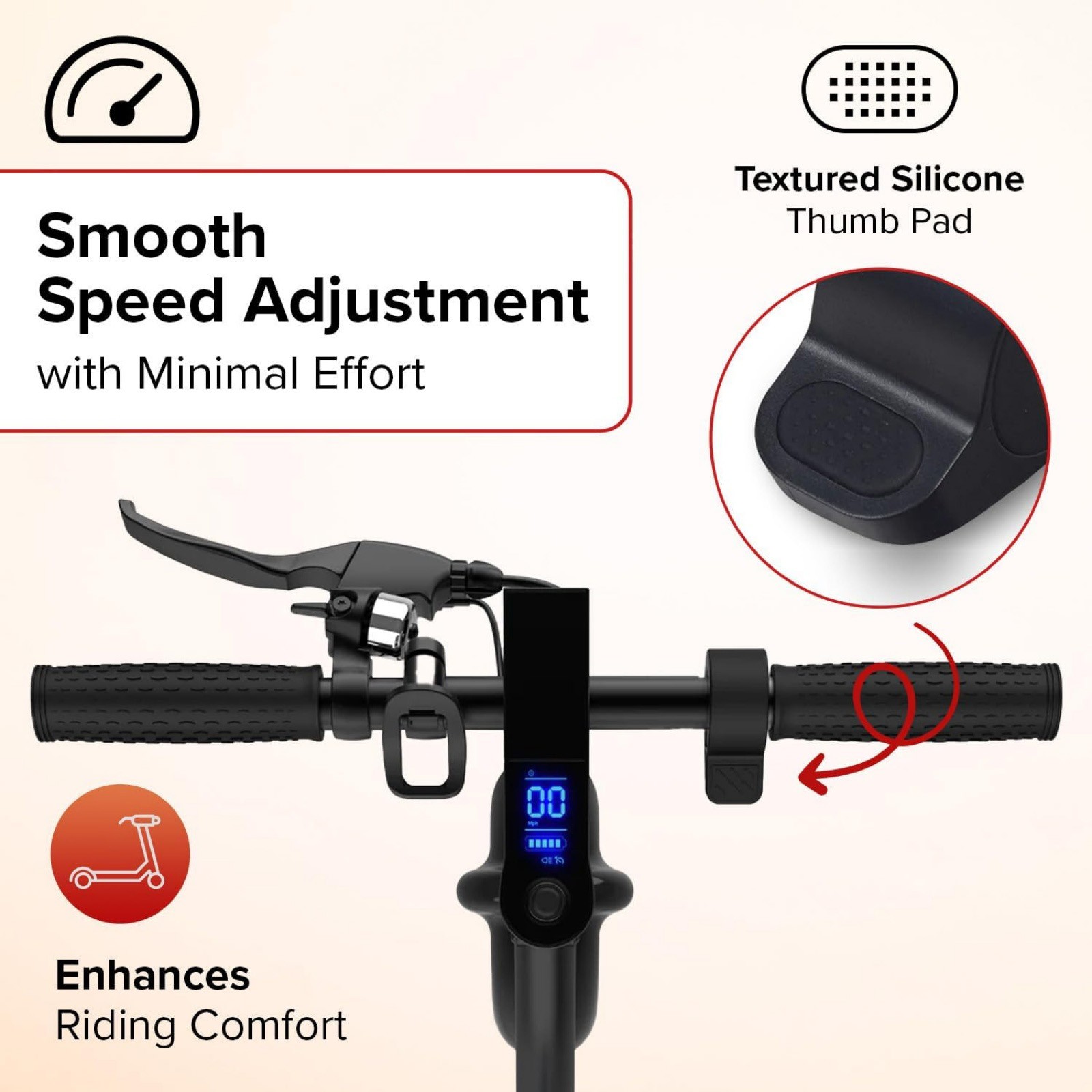 3-Wire Thumb Throttle Replacement For GOTRAX Hiboy Electric Scooter Models