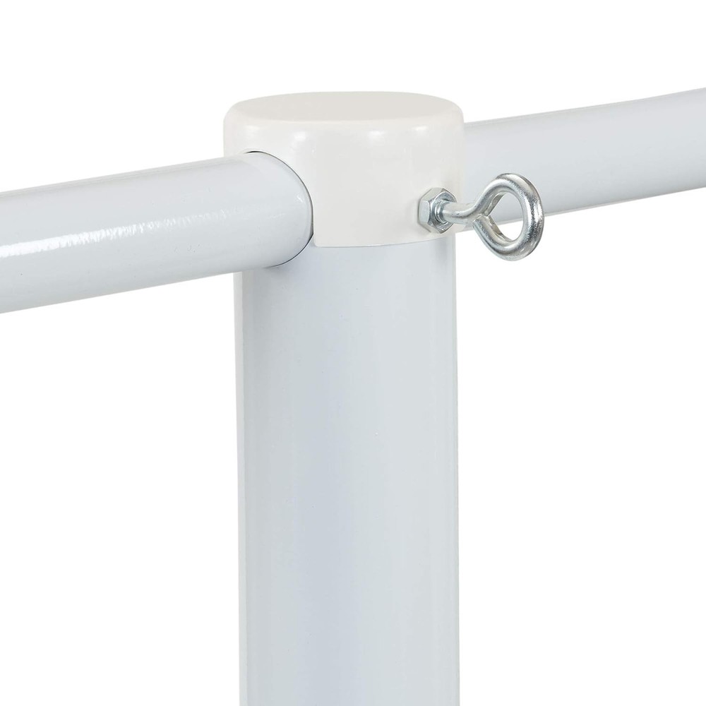 Mega Outdoor Clothesline Single T-Post White