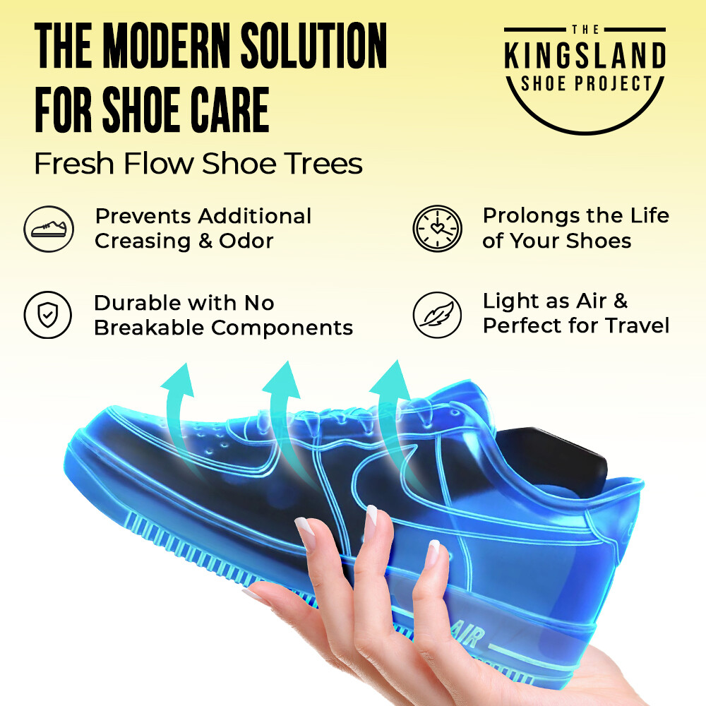 10 Pack - Fresh Flow Shoe Trees for Sneakers, Shoes & Boots, Limit Creases +Wear