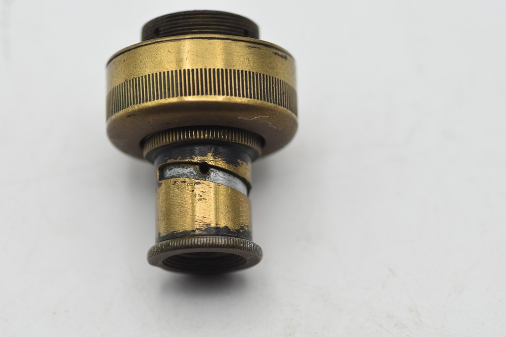 ANTIQUE BRASS MICROSCOPE OBJECTIVE