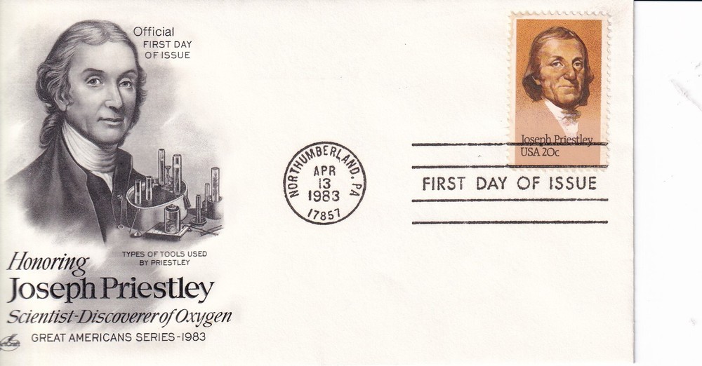 STAMP US SCOTT 2038 "Joseph Priestley" 20 CENT 1983 FDC - A