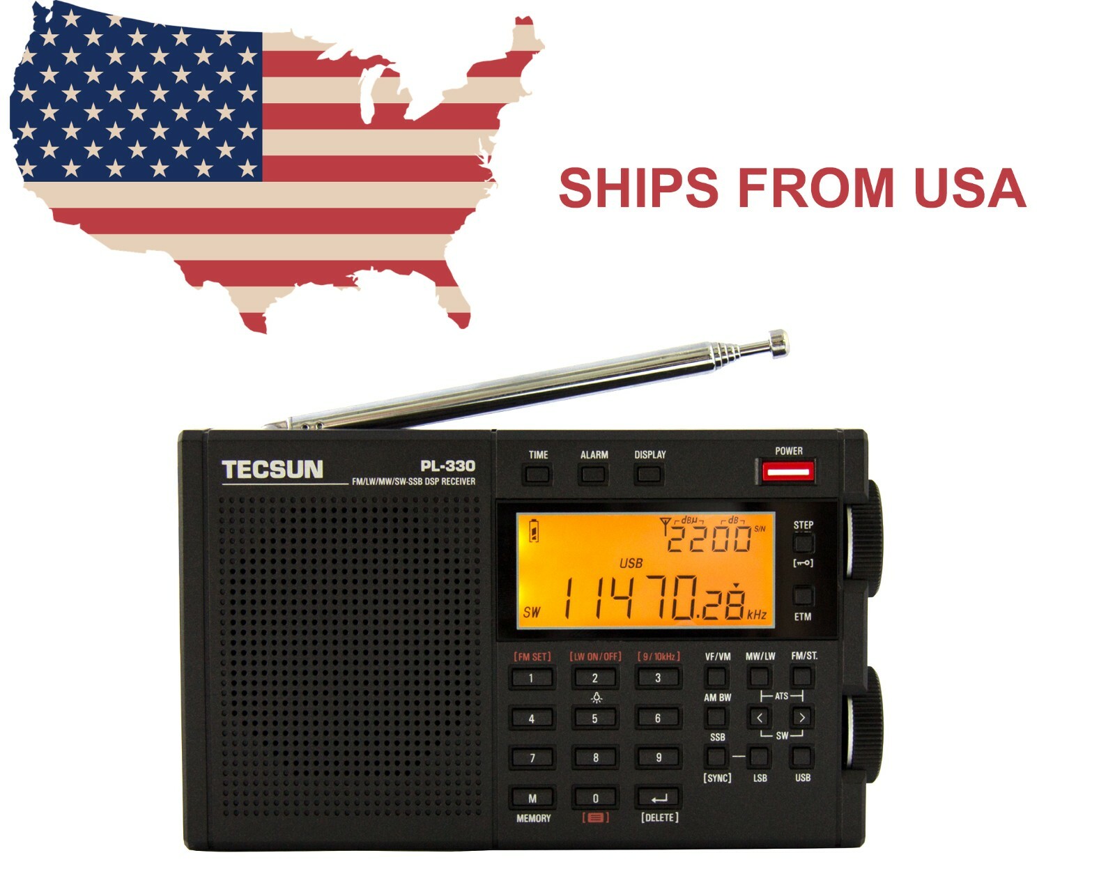 TECSUN PL-330 PLL DSP SSB Multi Band Radio **ENGLISH VERSION / Firmware 3306**