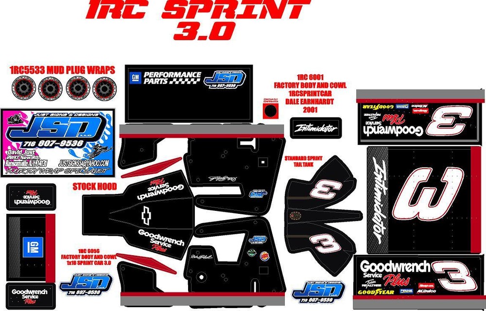 1RC SPRINT WRAP DALE ERANHARDT 2001