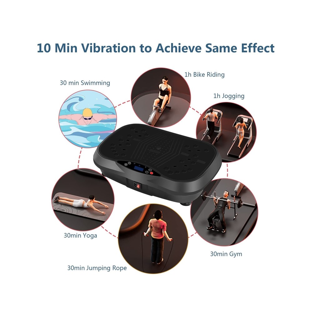 Vibration Plate Exercise Machine - Full Body Workout Vibration Platform with ...
