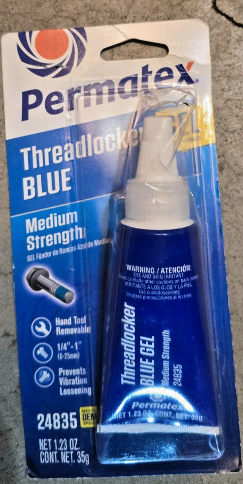 PERMATEX 24835 THREADLOCKER BLUE GEL MEDIUM STRENGTH