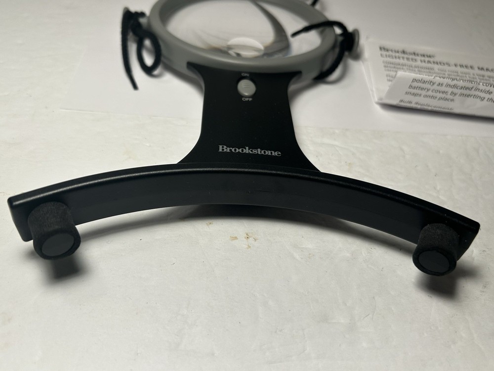 Brookstone Lighted Hands Free Magnifier