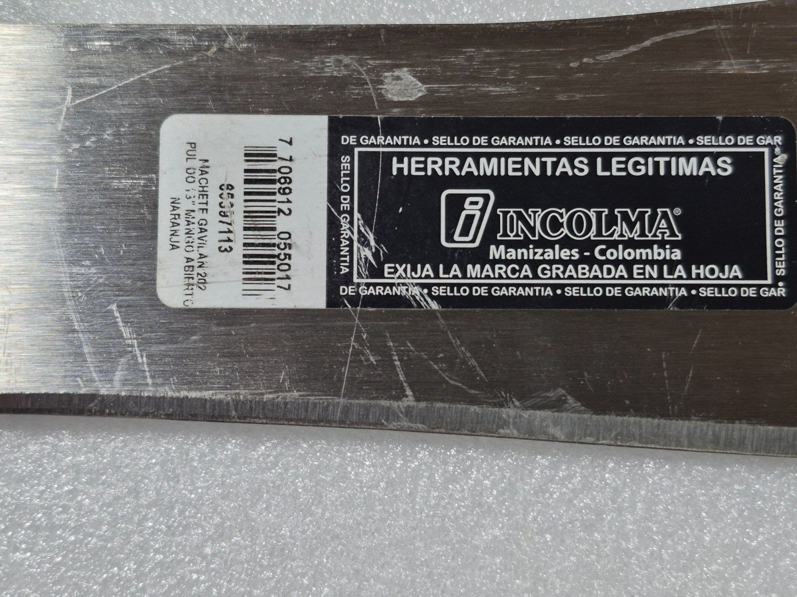 Colombian Gavilan De Incolma SA Machete Knife 13" Cane Machete