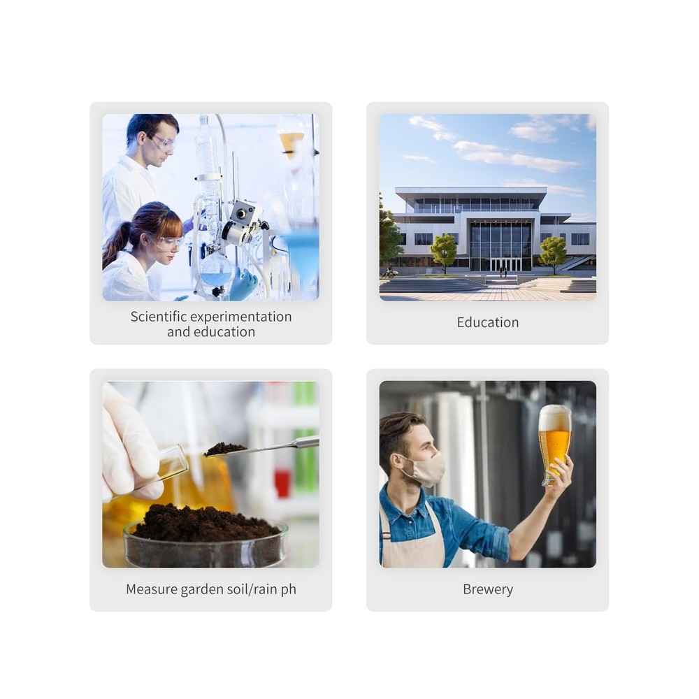 Lab Benchtop pH Meter, 1-3Points Auto Calibration,0.01 pH Accuracy,200 Sets o...