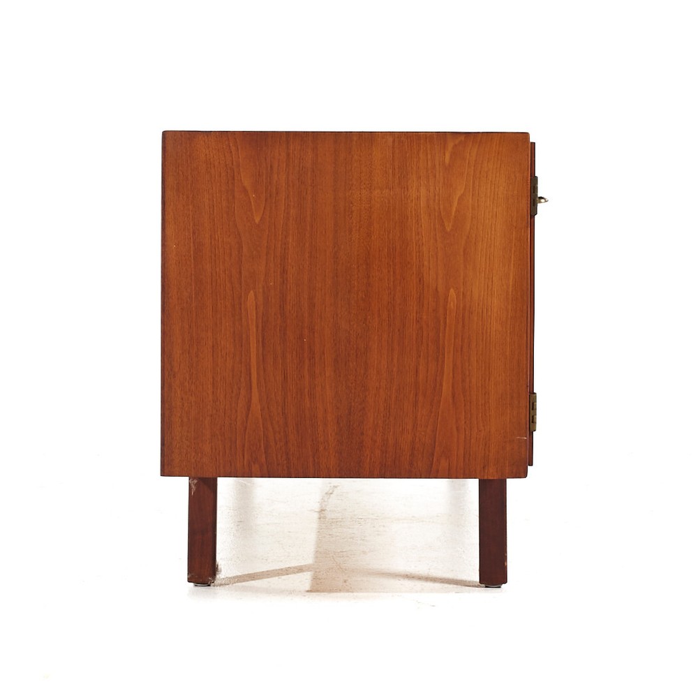 Jens Risom Mid Century Walnut and Brass Credenza