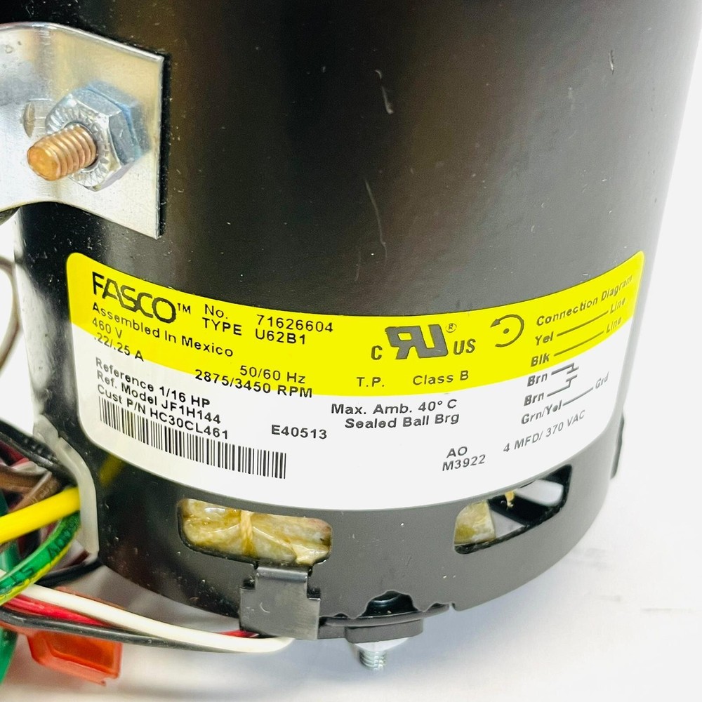 FASCO 71626604 DRAFT INDUCER MOTOR HC30CL461