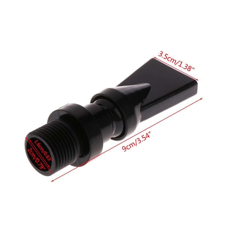 Plastics Outflow Pipe Connector Duckbill Nozzle 360° Rotatable for Aquarium