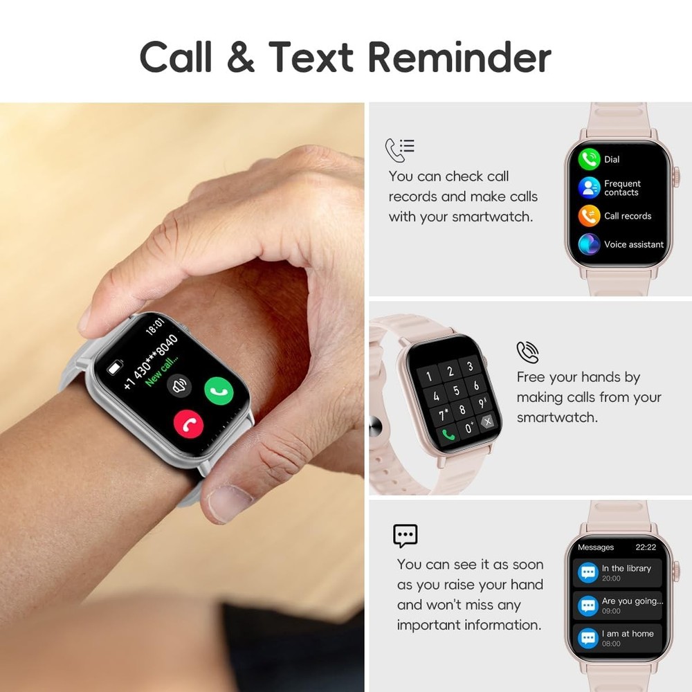 Reloj Inteligente De Pulsera Con Bluetooth Para Mujer Android y iOS iPhone 2026