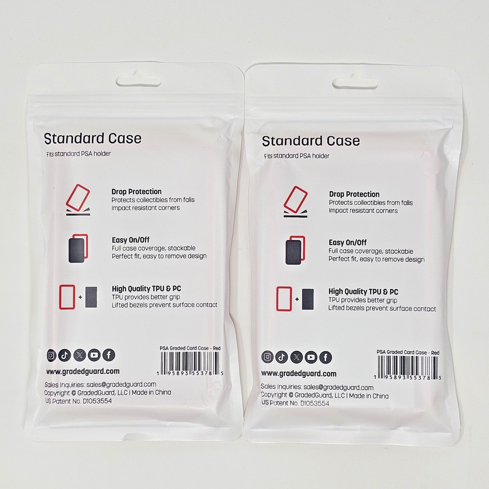 (2) Red GradedGuard PSA Graded Card Case Guard Protector Stackable
